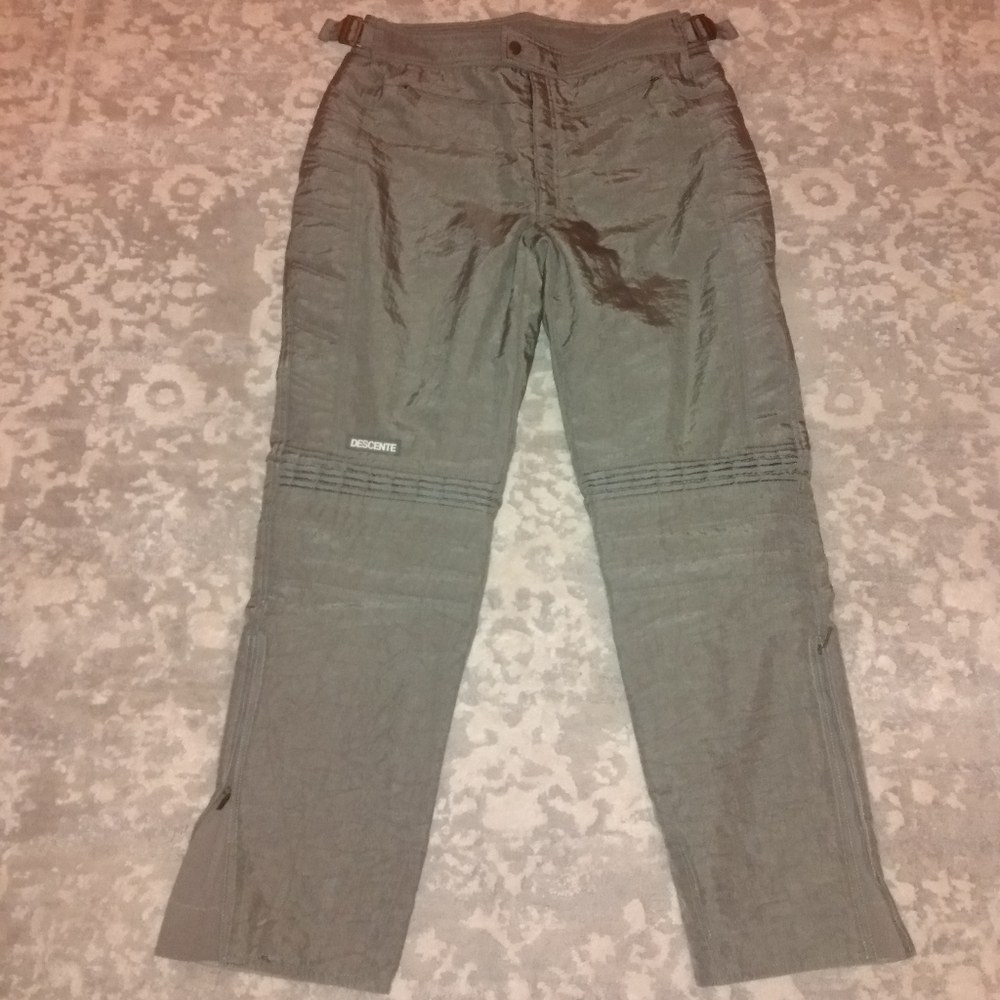 Descente Vintage olive green Moto style Men's Ski boarding snow Pants size 38 R